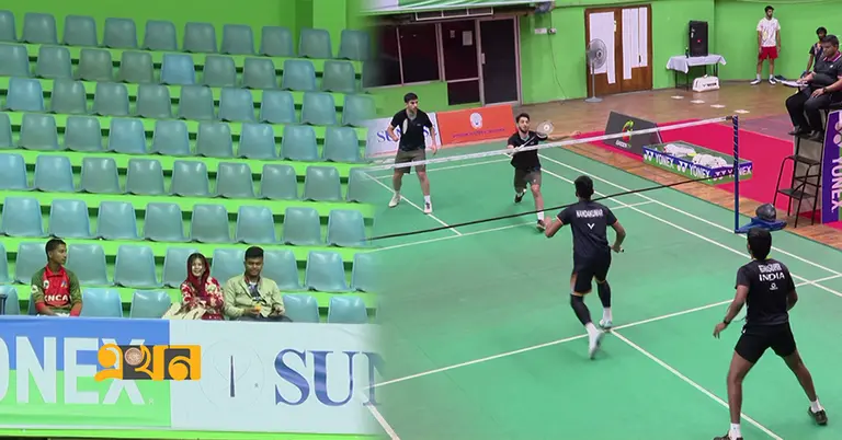 টুর্নামেন্টের সময় ফাঁকা গ্যালারি, ব্যাডমিন্টন ম্যাচ